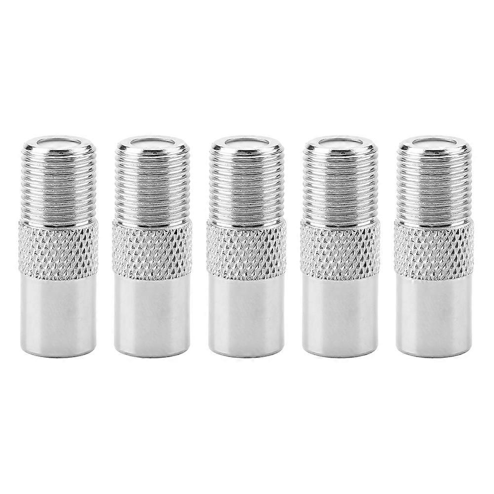 5pcs F 母头转 PAL 公头 9.5mm 卫星电视同轴射频天线铜适配器连接器