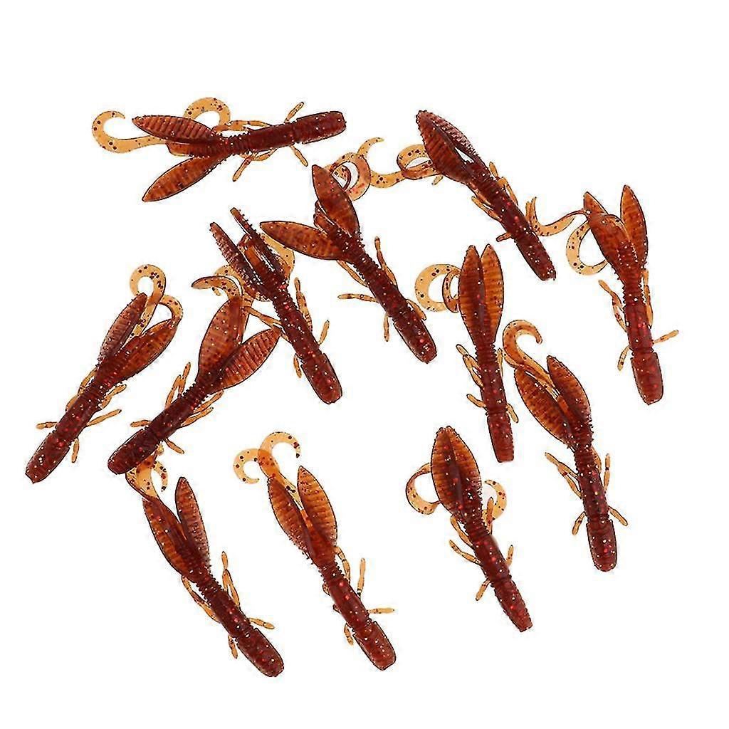 hg 12pcs Soft Wurm Köder Garnelen Angeln Köder Crankbait Hummer Köder Grün