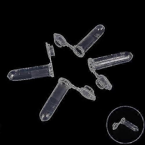 100pcs 2ml Micro Centrifuge Tube Flacon Clear Plastic Vials Container Snap Cap