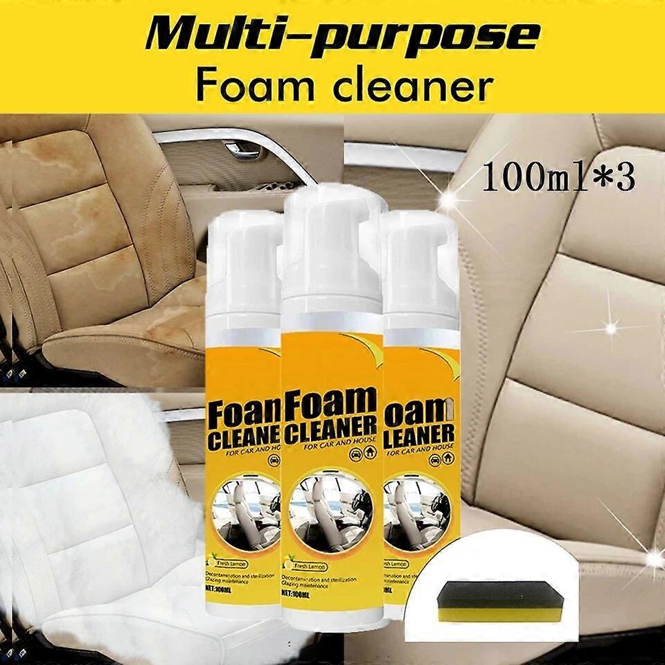 300ml Car Interior Leather Clean Multifunctional Foam Cleaner Car Interior Strong Decontamination Ceiling Seat Clean FN9U8071