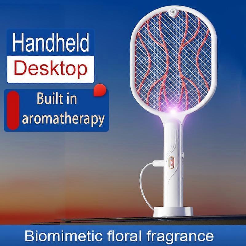 1pc, New USB Electric Mosquito Beat Mosquito Light, 2-in-1 Automatic Mosquito Trap, Rechargeable Powerful Mosquito Swatter, Large Mesh, Household Mosq