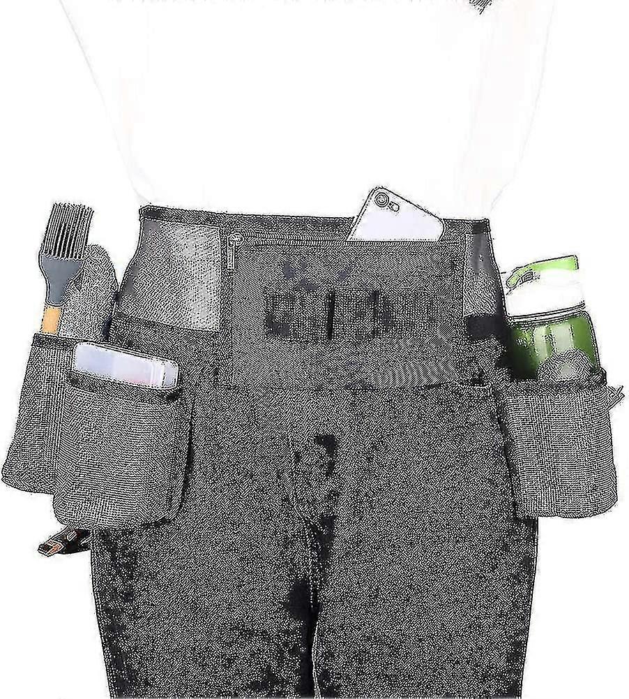 Cleaning Tool Belt With 4 Pockets And 3 Elastic Slots - Adjustable Nylon Mesh Cleaning Belt For House Cleaning - Tool Bag With Belt-Yvan