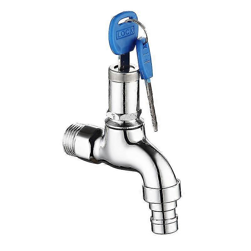 Washing Machine Faucet with Key Anti-theft Faucet with Lock Portable Faucet with Locking Key Suitable for Garden, Bathroom or Rental Room Washing Mach
