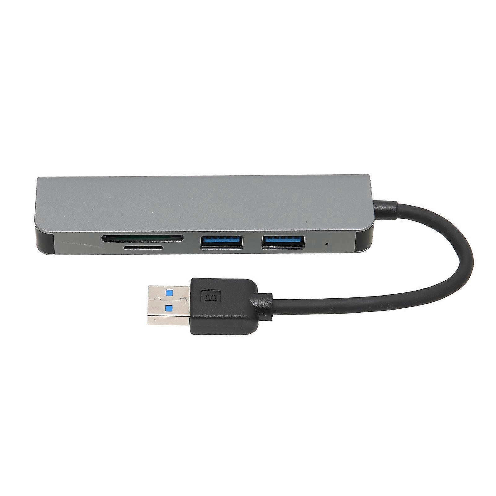 5 in 1 USB Hub 5Gbps 3 USB Ports USB Docking Station with TF Storage Card Reader for PC Printer Laptops USB Flash Drives