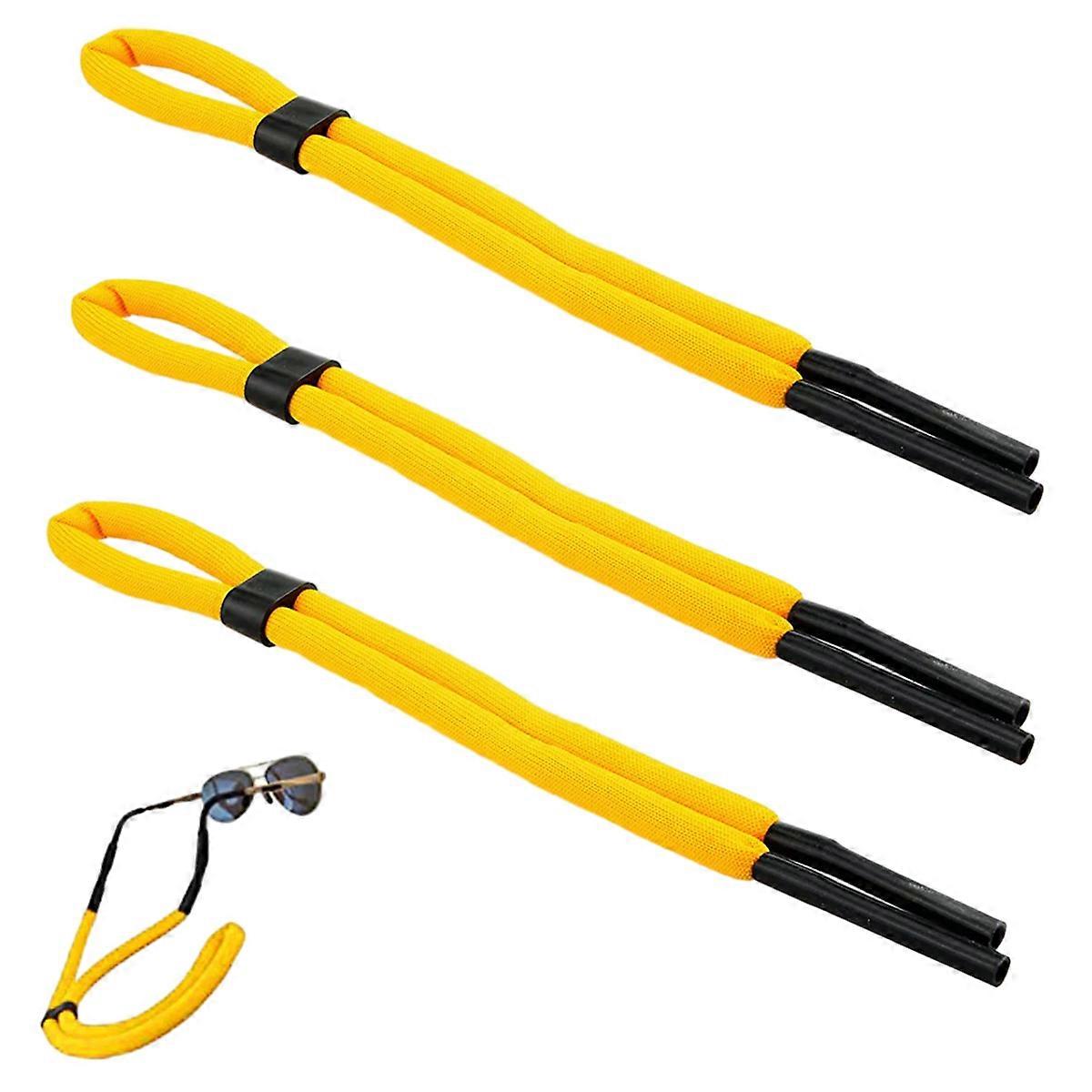 3 db gyerek szemüvegszíj és napszemüveg szíj univerzális Fit gyerekeknek és férfiaknak Nők, szemüvegszíj és színes szemüvegszíj - sárga