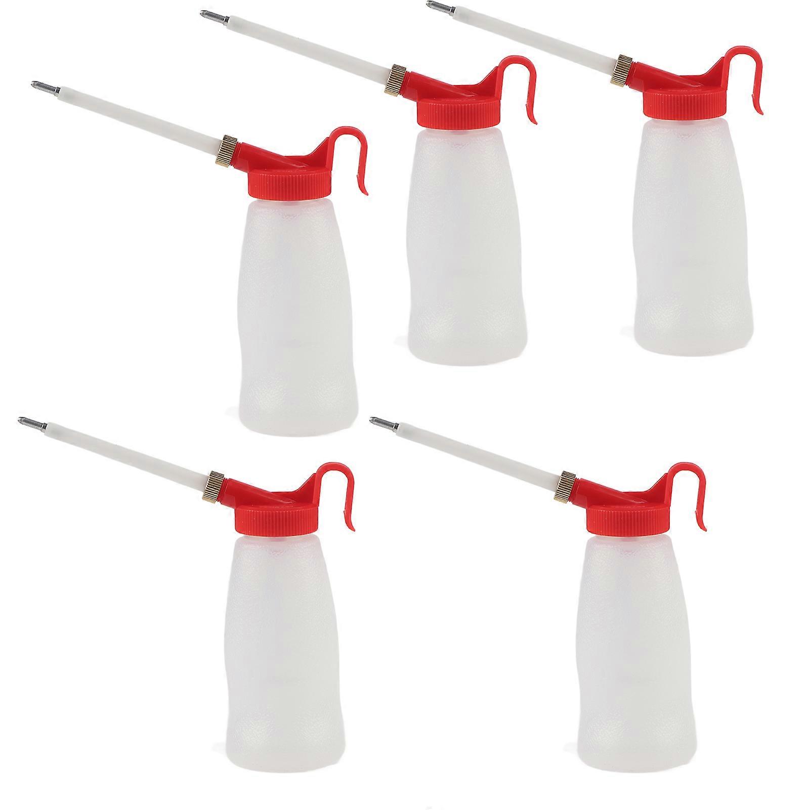 5Pcs 200ML Nozzle Oiler Sewing Machine Plastic Oil Injector Gun Type Spray Head Oiling Tool