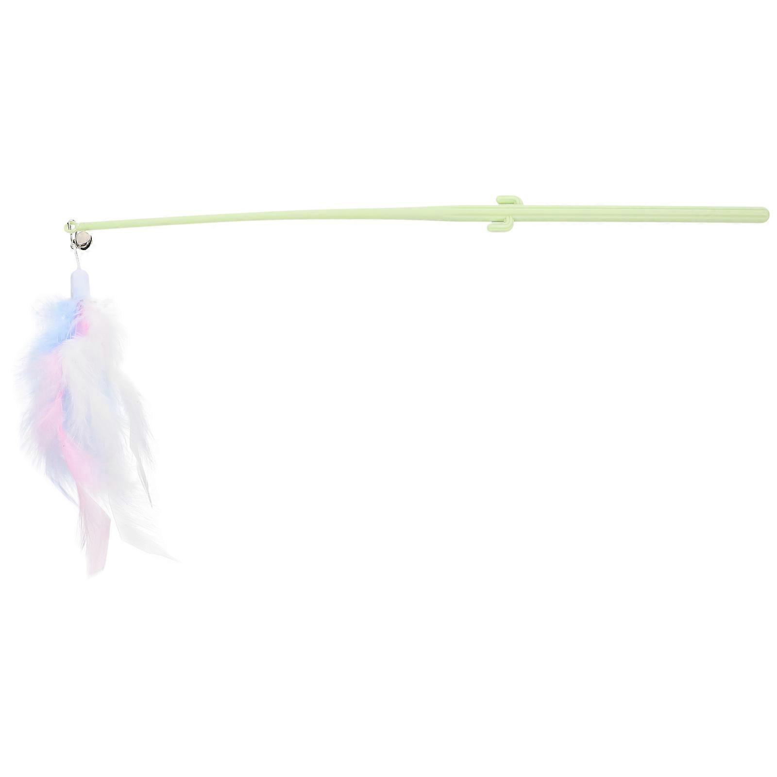 3pcs Cat Wand Interactive Cat Teasing Stick with Bell Plume Cat Toys Pole Cat Teaser Wand