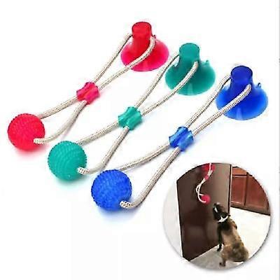 Pet Molar Bite Toy, Multifunction Interactive Ropes Toys, Self-Playing Rubber Chew Ball Toy with Suction Cup, Teeth Cleaning Tool for Dogs Cats