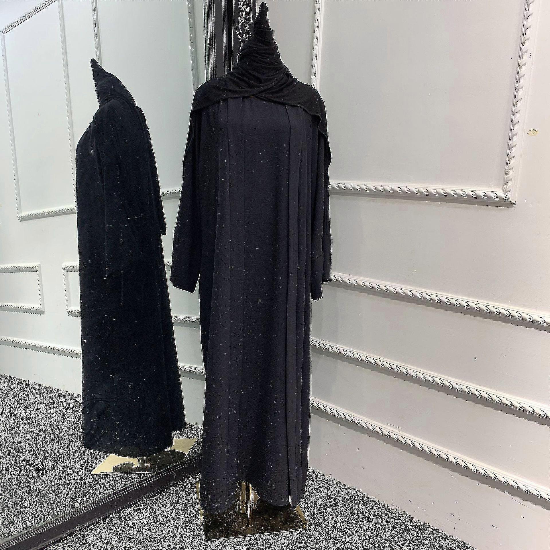 Women's Muslim Long Dress Abaya Two-piece Suit