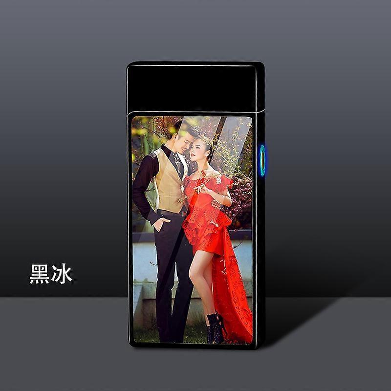 Ab-809 Patch Arc Lighter Personalized Design Anti-Scratch Spray Cross Double Arc Windproof Lightning Type