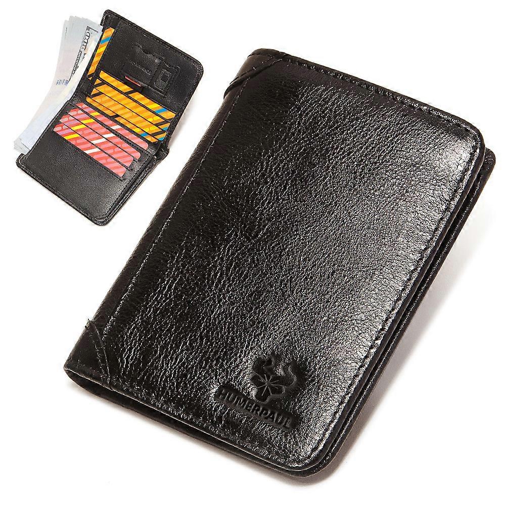 Humvee Paul Foreign Trade Men's Wallet Wholesale First Layer Short Cowhide Gift Box Genuine Leather Tri Fold Wallet Ultra-Thin