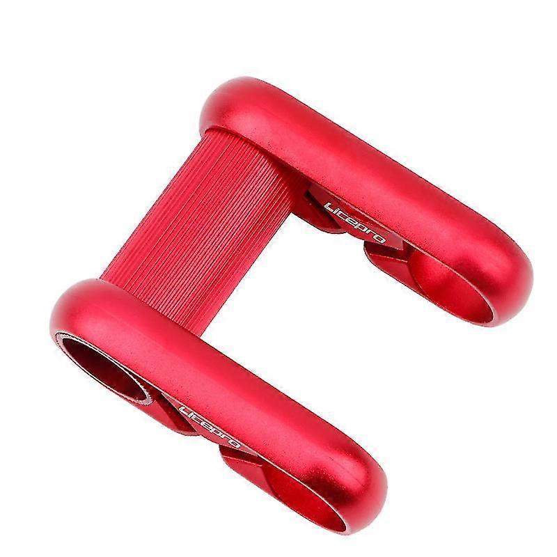 412 SP8 Folding Bike Double Stem 25.4mm Handlebar Stem Adjustable Aluminum Alloy Stems(Red)