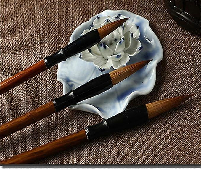 Calligraphy Brush Knana 6Pcs Painting Writing Watercolor es Holder Set Writing Sumi Hubi Maobi Drawing Ink Art Kanji Painting Wooden Brush Pencaligraphy Kits For Beginners Japanese Paint Brushes