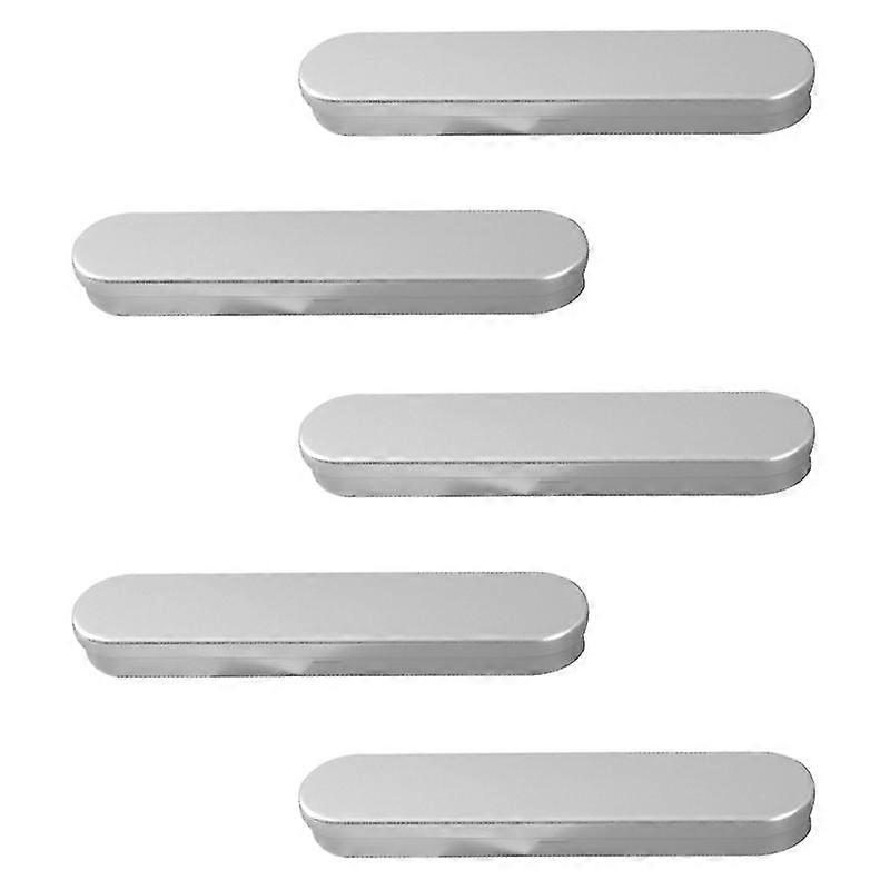5pcs Tinplate Pen Wrapping Boxes Rectangular Metal Pen Holders Tinplate Cases