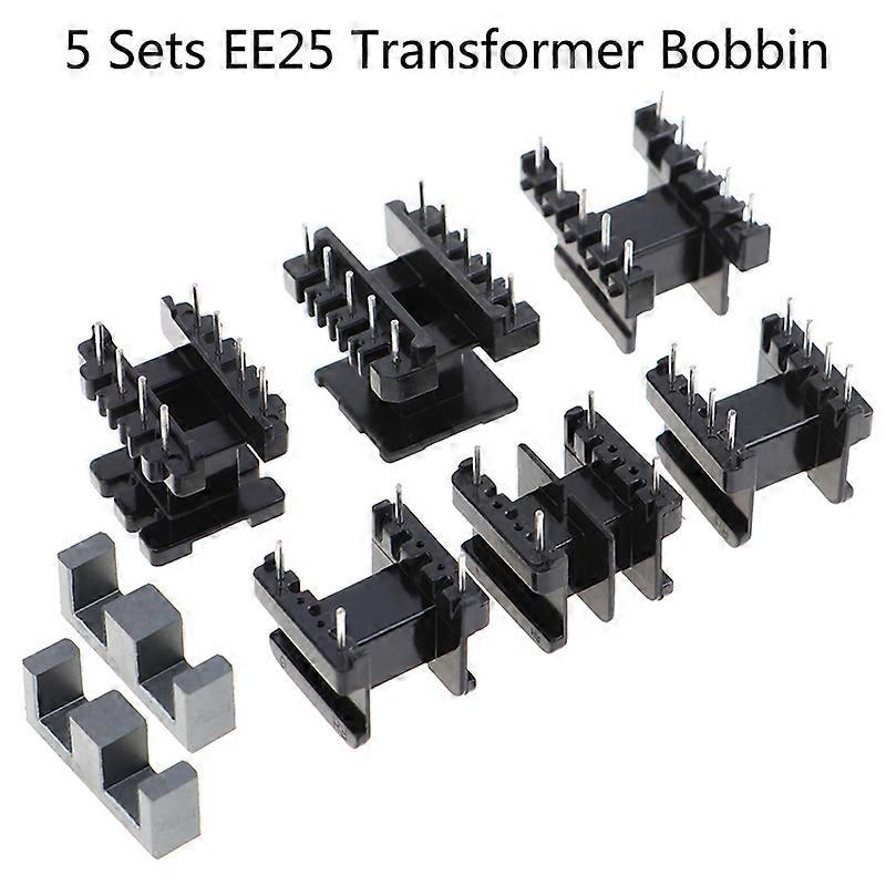 5 sæt EE25 4Pin 8P 10P transformer Bobbin PC40 ferrit kerne lodret vandret