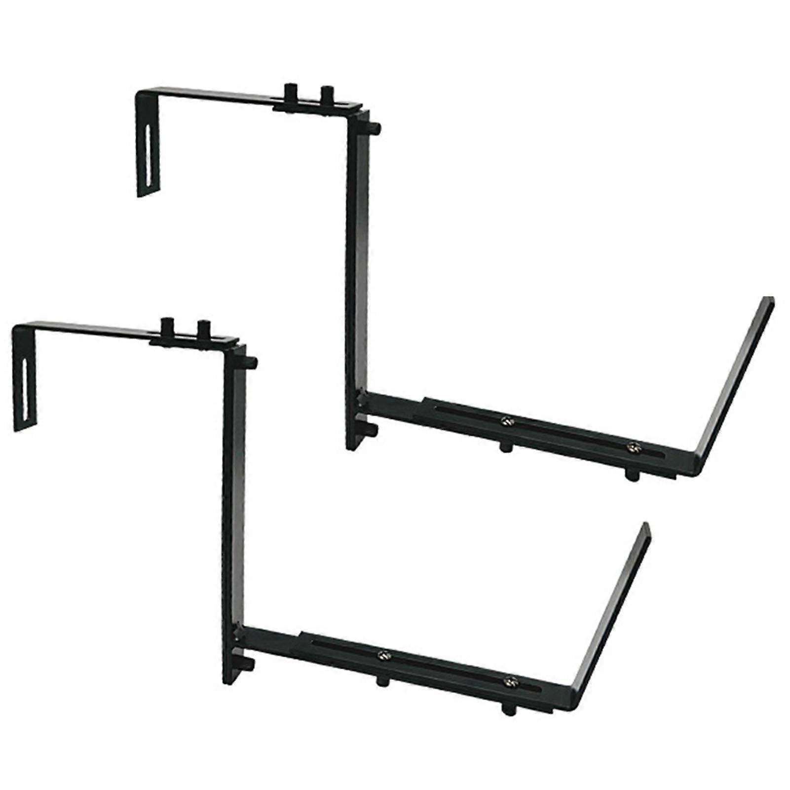 2 Pcs Adjustable Planter Pot Brackets Sturdy Shelf for Window Box Planters for Windowsills Fences Balcony