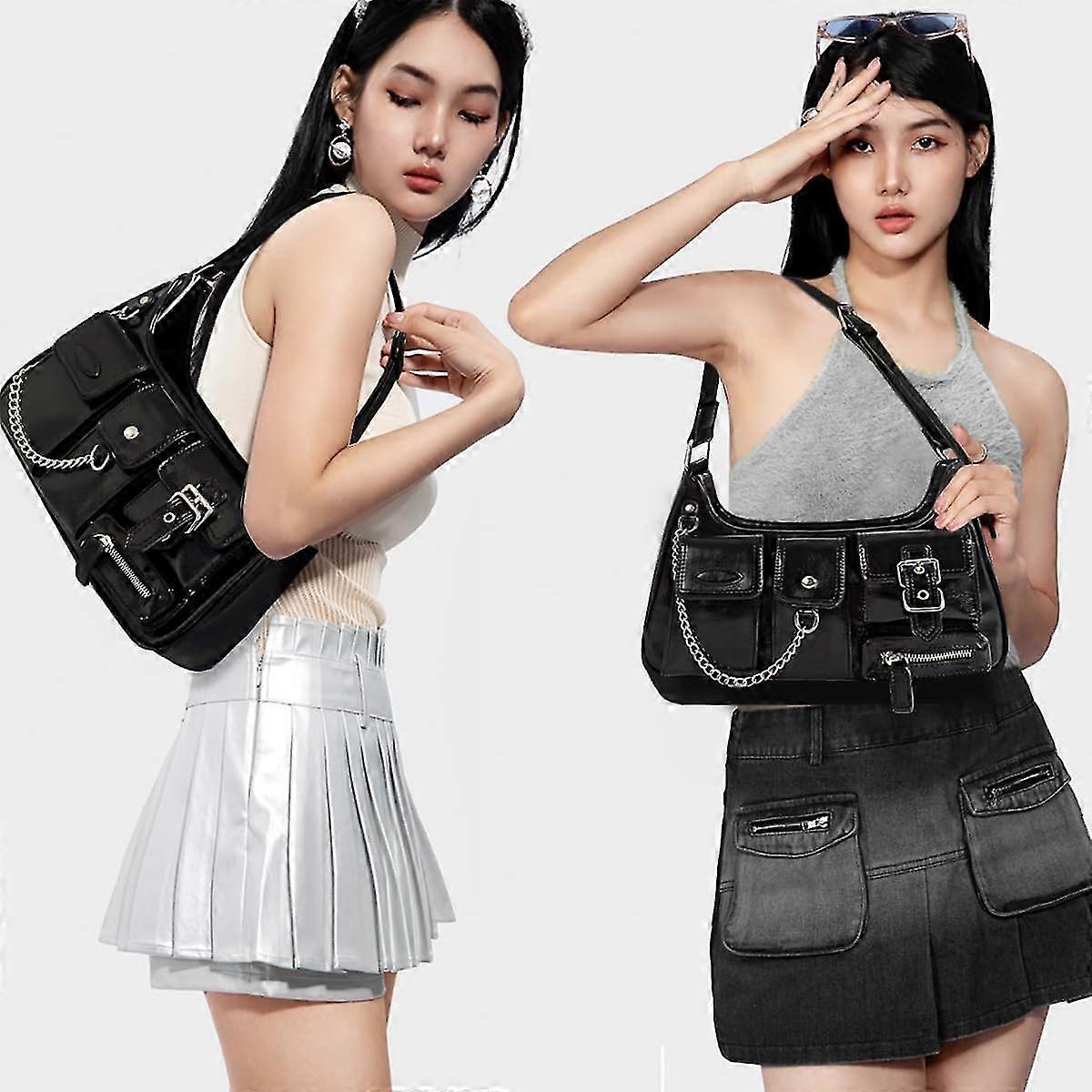 Star Shaped Purse Gothic Star Shaped Backpack - Y2K Retro PU