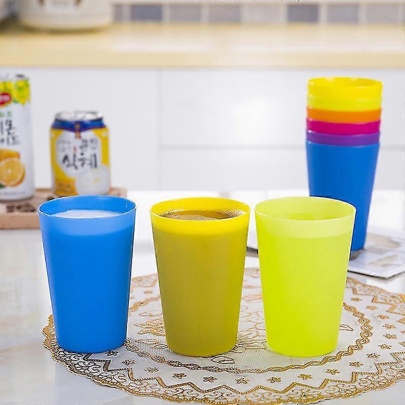 Large Plastic Drinking Cups 9 Ounce Set Of 6, Bpa Free,dishwasher Safe,easy To Clean