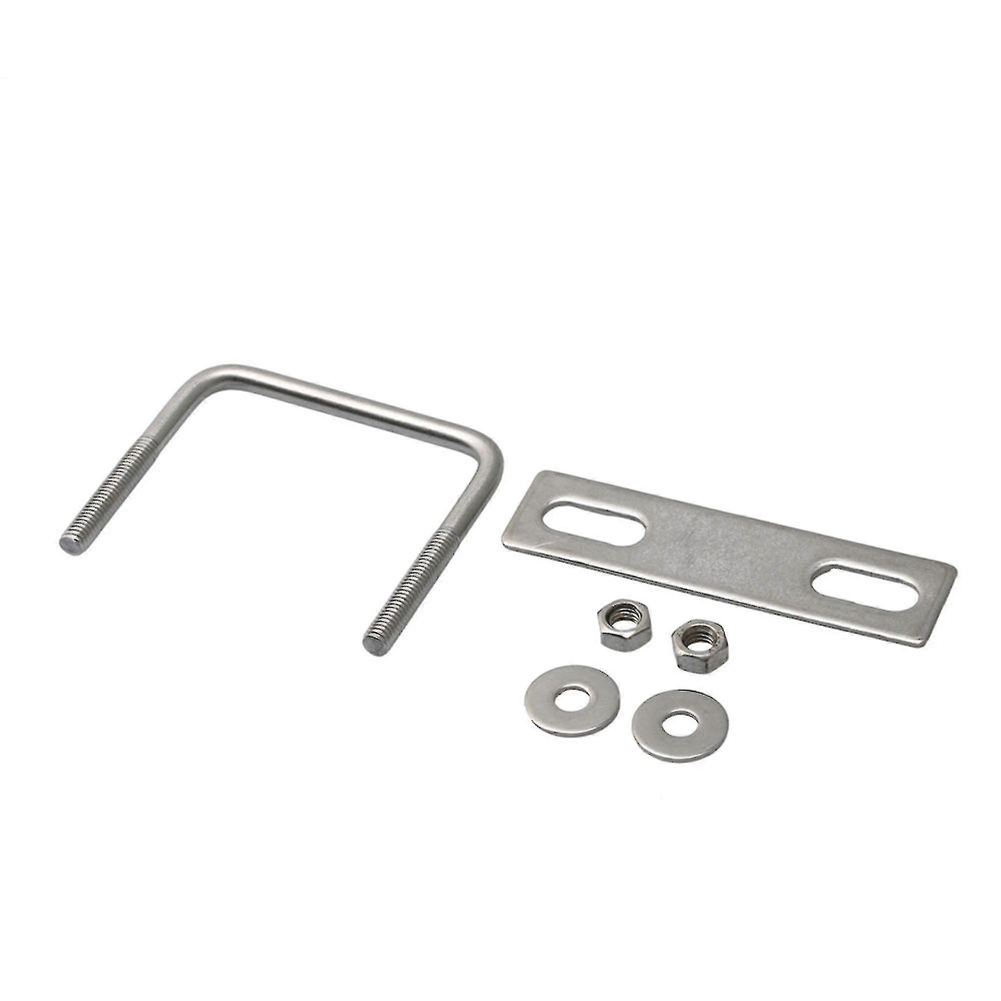 60mm Height M6 Thread U Bolt With Mounting Plate For Pipe Fixing
