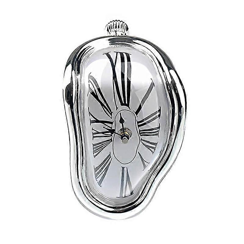 Melting Clock, Creative Decorative Watch Surrealism, Modern Melting Clock, Distorted Wall Clock, Funny Decoration