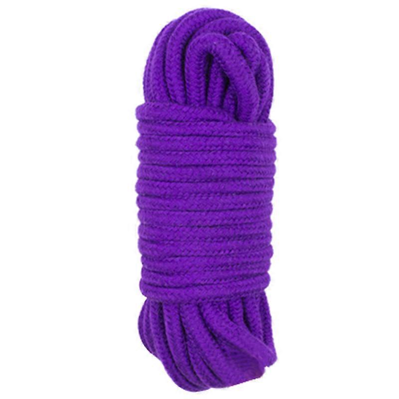 10 M/33 Feet 8 MM All Purpose Rope Soft Cotton Rope Cord Thick Cotton Twisted Cord (Purple)