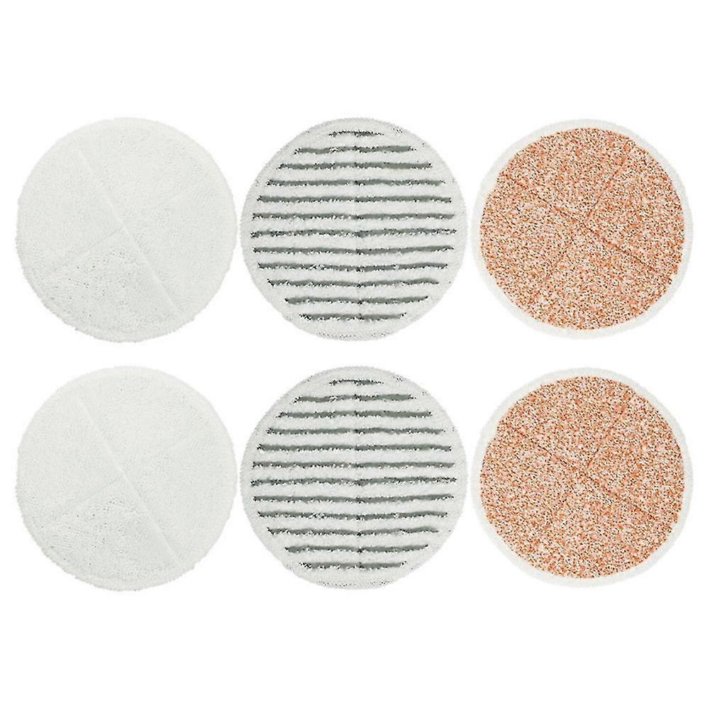 6 Pack Steam Spin Mop Pads Replacement Set For Spinwave 2124 2039 2037 2039a