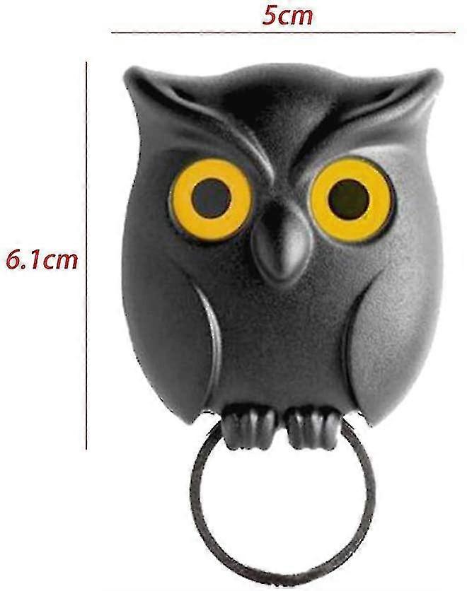 Cute Owl Shape Magnetic Key Holder Wall Mounted Key Hook Keyring Decorative Key