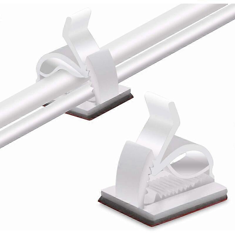 10Pcs Clips Cble, Clips Rangement de Cble avec de Tampons Auto Adhsifs Solides, Organiseur de Fils Electriques pour Cbles dans une Maison/Bureau