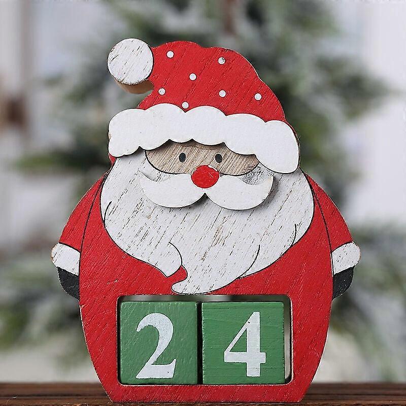 Wooden Christmas Advent Calendar Reindeer Countdown Calendar Reindeer Perpetual Calendar Christmas Table Decorations