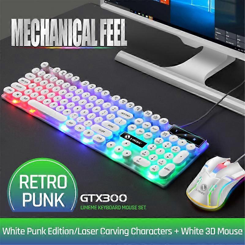 Mechanical Keyboard 104 Keys Dustproof Usb Wired Keyboard Mouse Set Waterproof Rgb Backlight Gaming Keyboard Gaming Mouse Cool