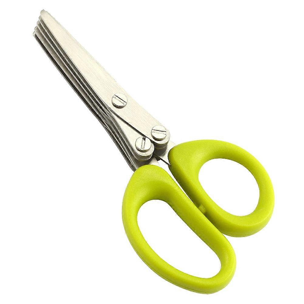 Kitchen Stainless Steal 3 Layer Blades Vegetable Green Onions Cutting Scissors Kaesi