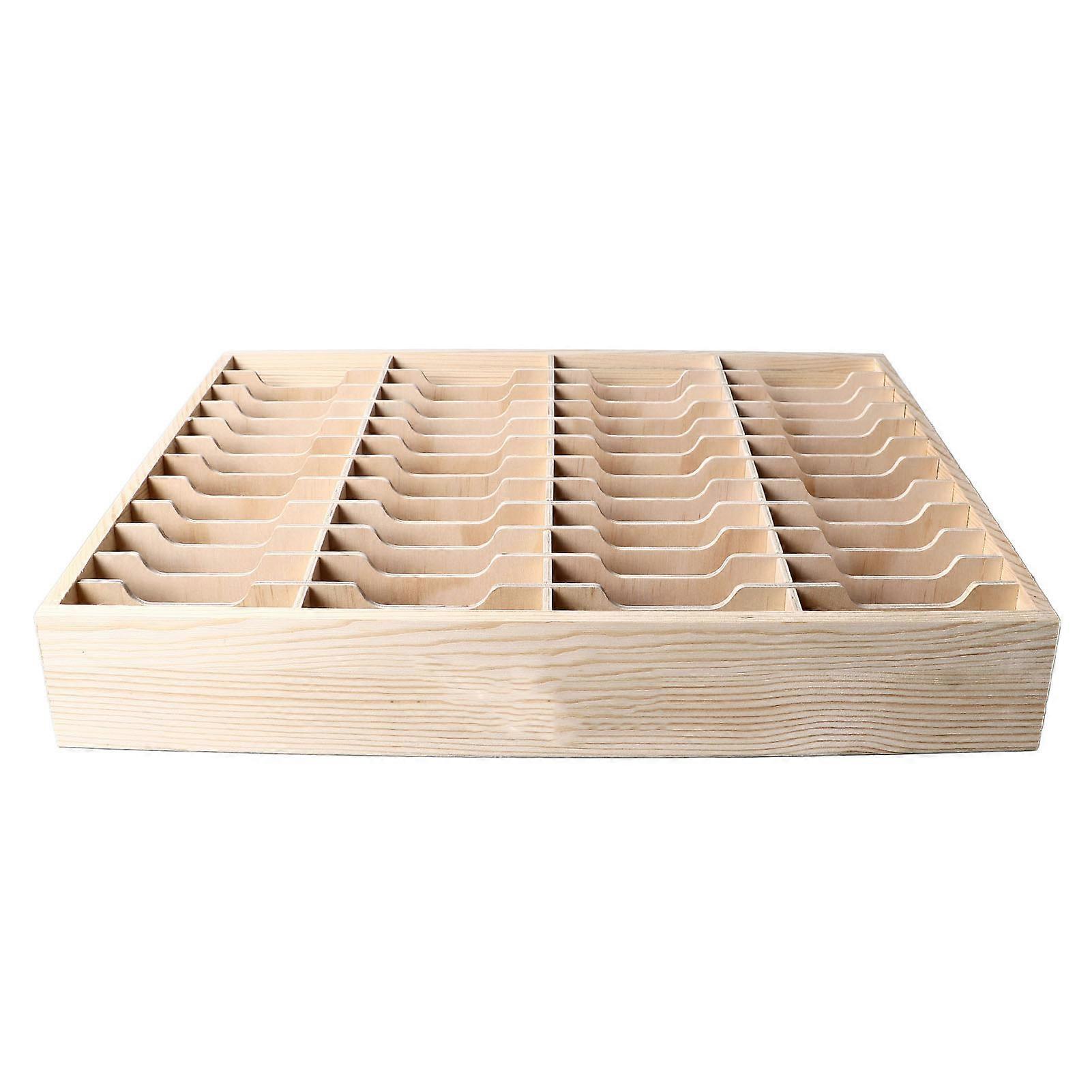 Θήκη αποθήκευσης κιβωτίων κυττάρων 48 επιτραπέζιος ξύλινος κάτοχος διαμερισμάτων για την εγχώρια τάξη