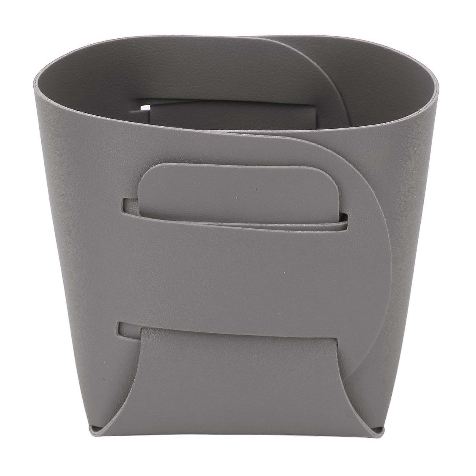 Nail Tool Storage Holder PU Pure Color Container Nail Tool Storage Organizer for Manicure Grey