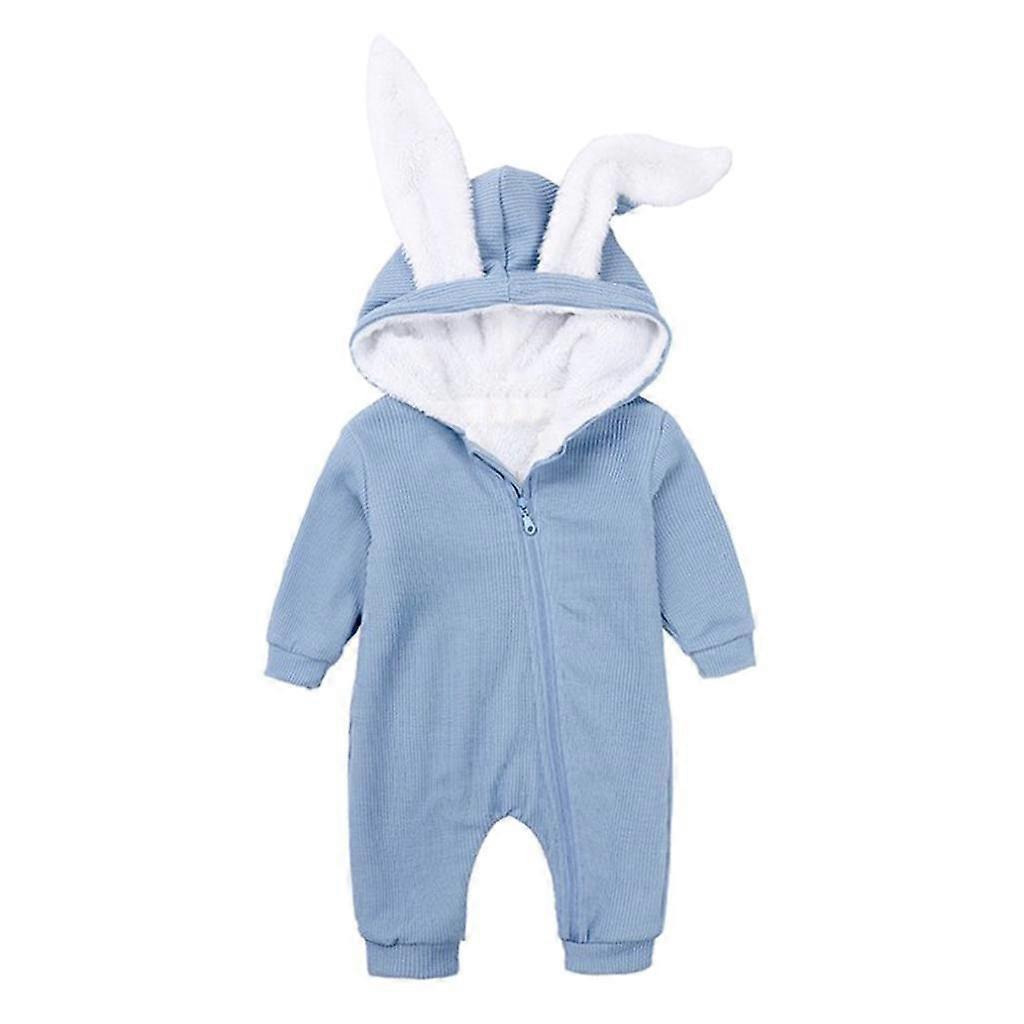 Vinter Babysparkdräkt i bomull, blå (12-18 månader)