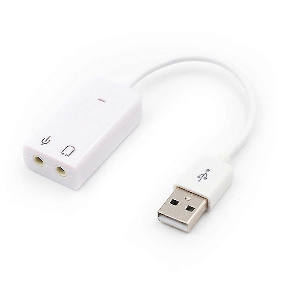 External Usb Sound Card 7.1 Adapter Usb To 3d Virtual Sound Audio Headset 3.5mm Jack For Laptop Pc Notebook