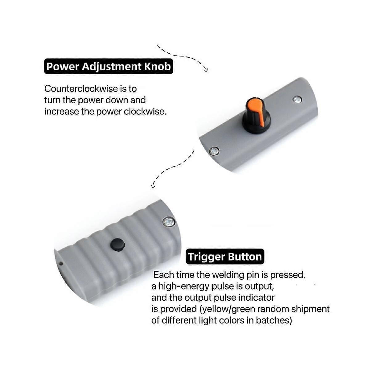 1 Set Spot Welder Handheld Spot Welding Pen Copper Hole Terminal Connector for /21700 Battery Pack