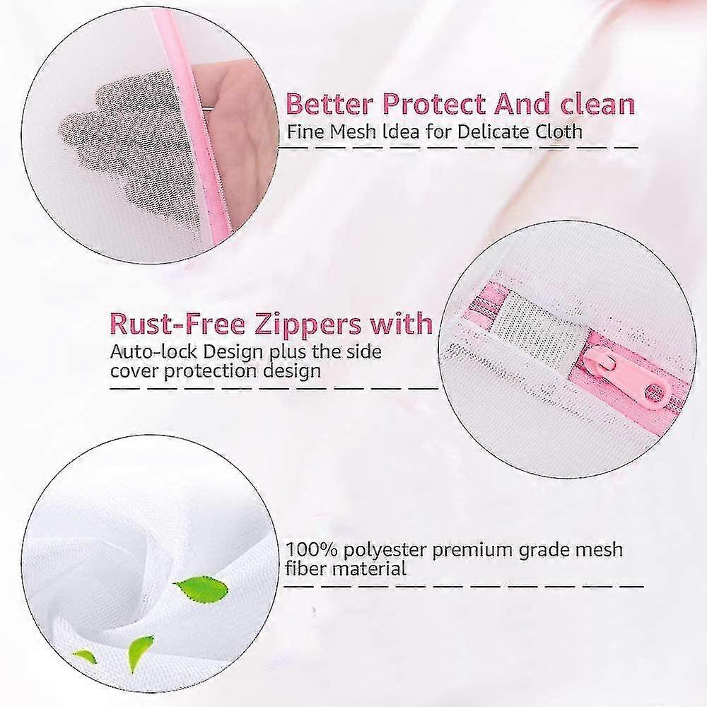 5pcs Laundry Nets Laundry Bag Durable Mesh Laundry Bag With Zipper