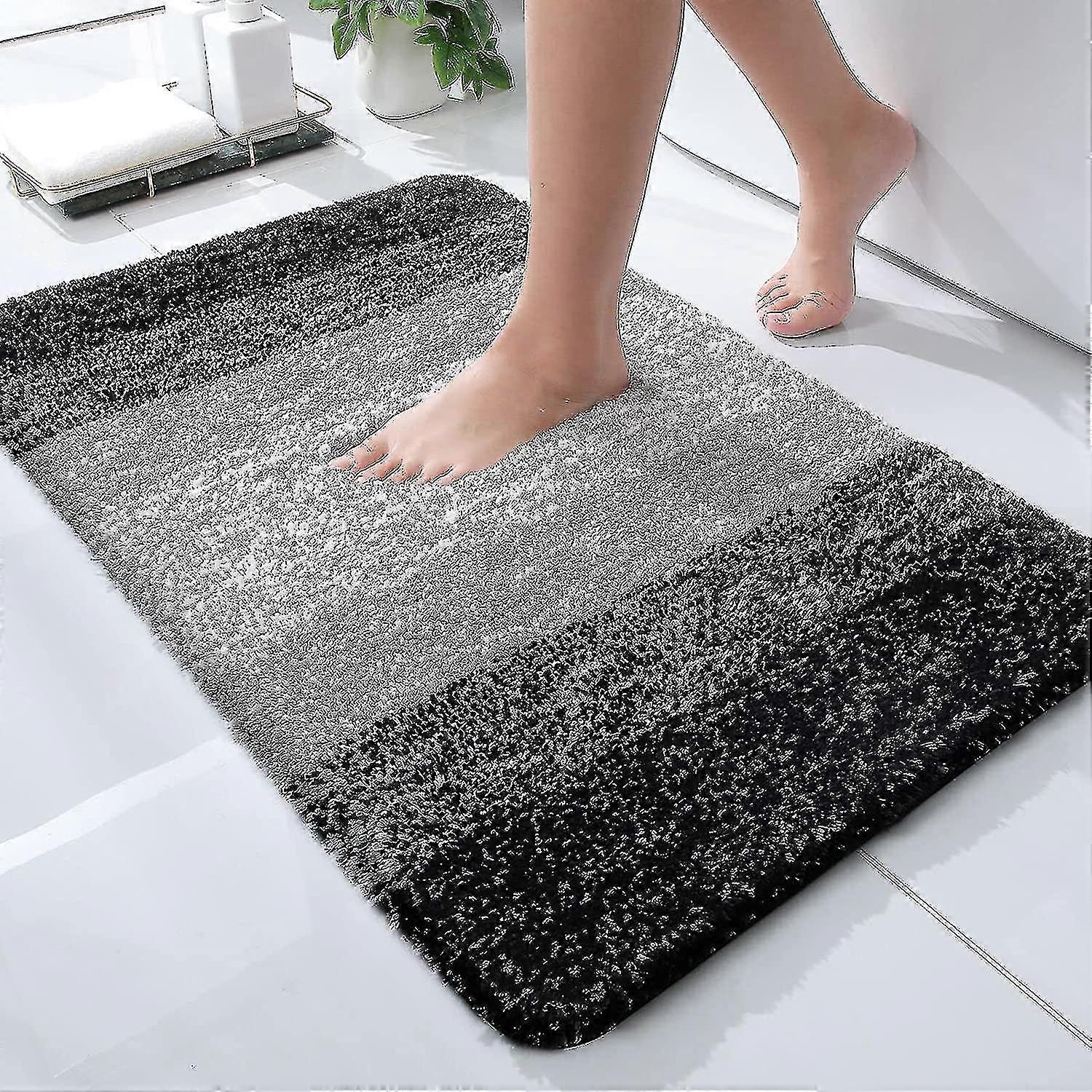 Luksus badeværelse tæppemåtte, ekstra bløde og absorberende mikrofiber badetæpper, skridsikker