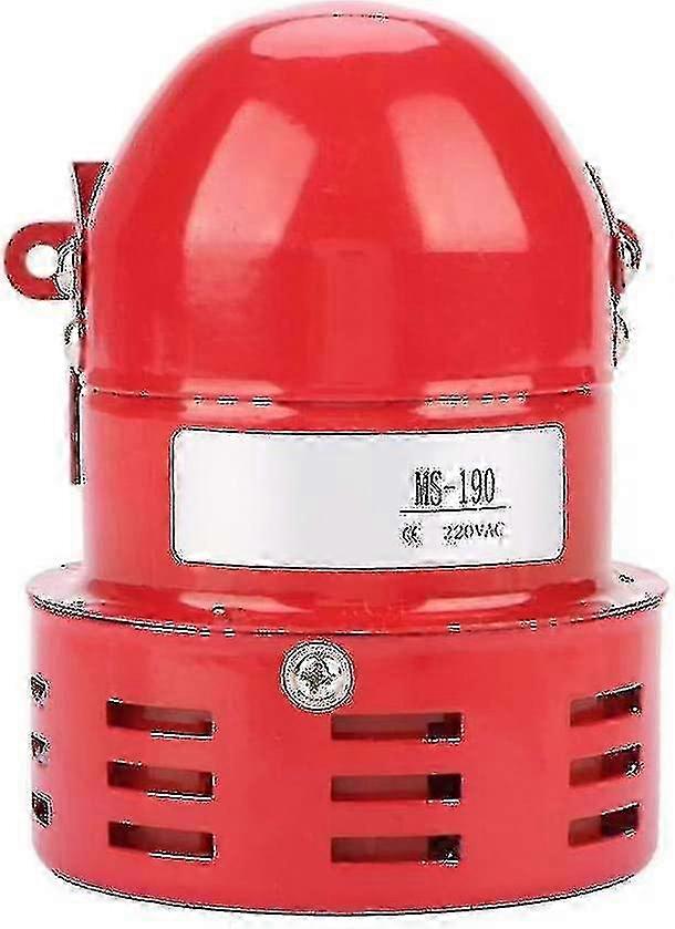Sirène Alarme AC110V MS‑190 Puissante Sirène Extérieure Alarme 115dB Rouge Moteur Fil Sirne Metal Corne Industrie Bateau Berm Alarme Sirene Dalarme 90414106