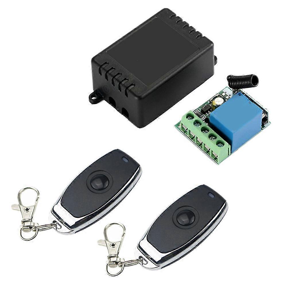 433 Mhz RF Wireless Switch Receiver DC 12V Single Relay Receiver Module with 2Pcs Universal Wireles