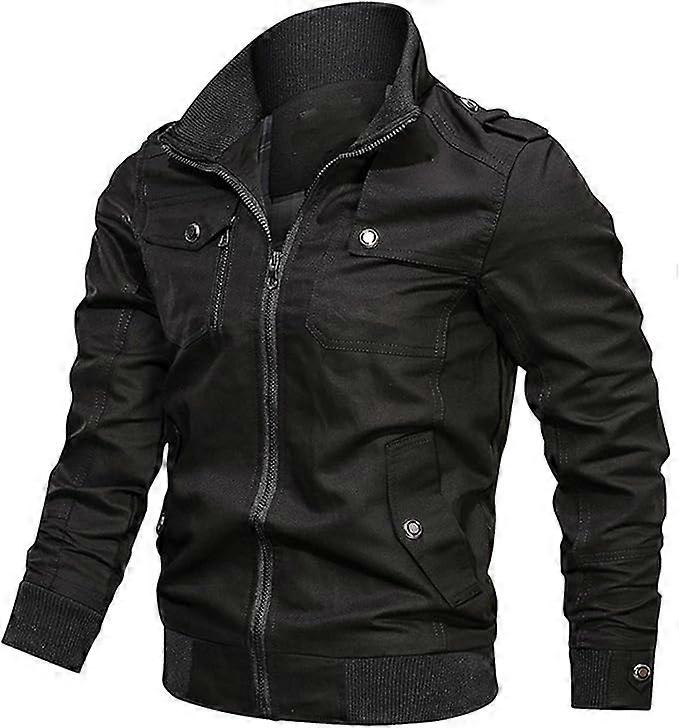 Windproof and Warm Jacket Casual Solid Color Jacket With Zip Pockets Jacket Men Features