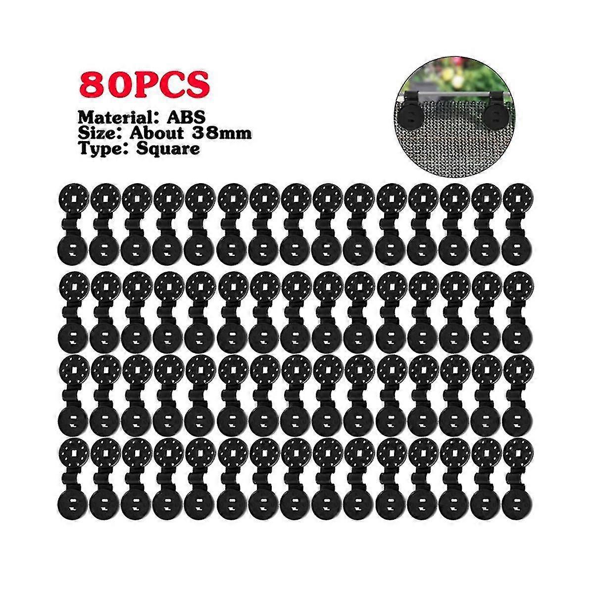 80pcs Fixing Clips Greenhouse Shade Fabric Fabric Fixing Clips Plastic Grommet Fence Mesh Hooks