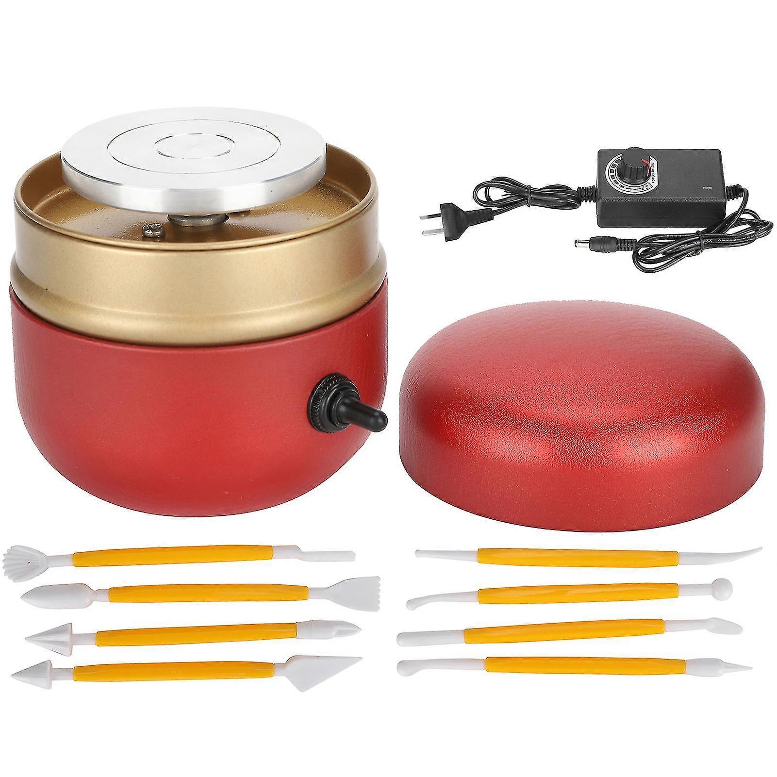 Potter's Wheel Mini Electric Pottery Ceramic Machine Children's Diy Manual Tool 100240vau Plug