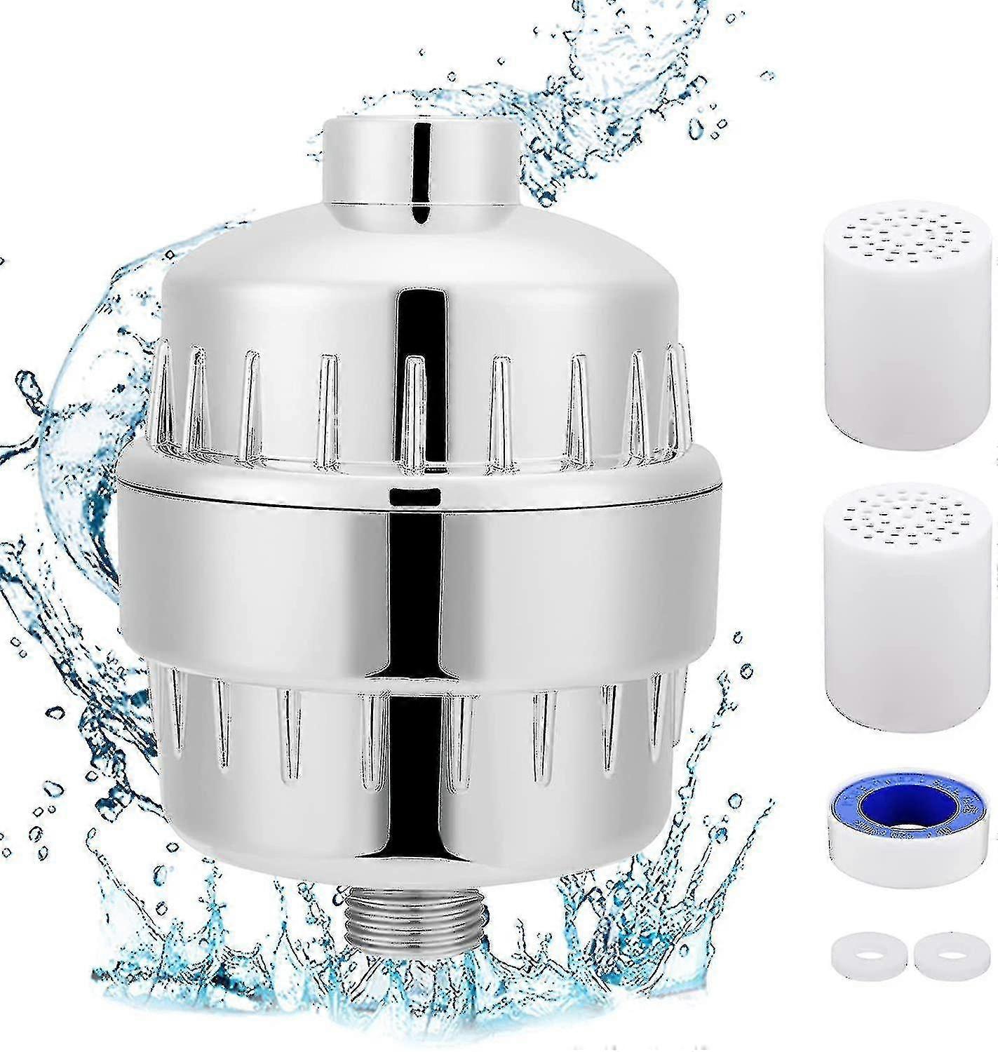Class 20 Shower Filter High Output Shower Water Purifier Universal Shower Head Filter With 2 Replaceable Filter