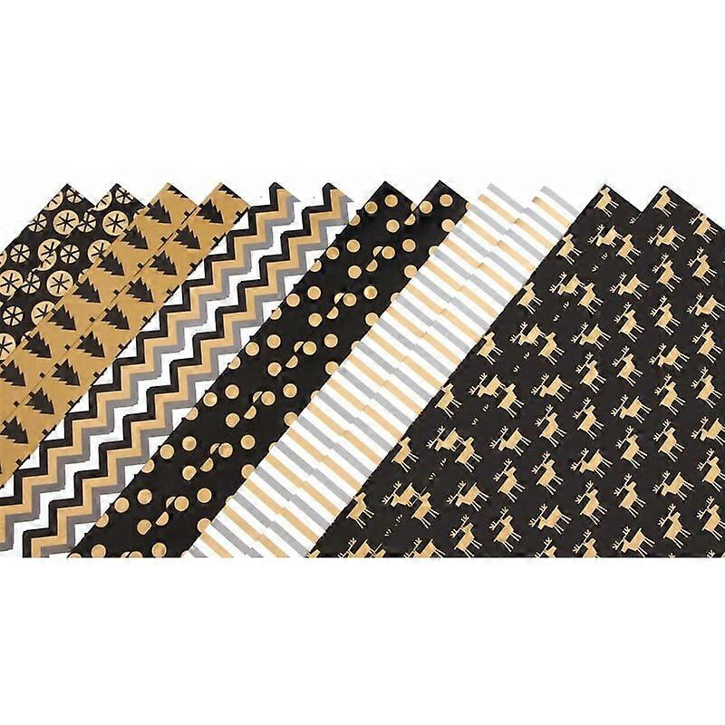 Födelsedagspresentpapper Ark 12 vikta ark platt presentpapper Barnpresentpapper