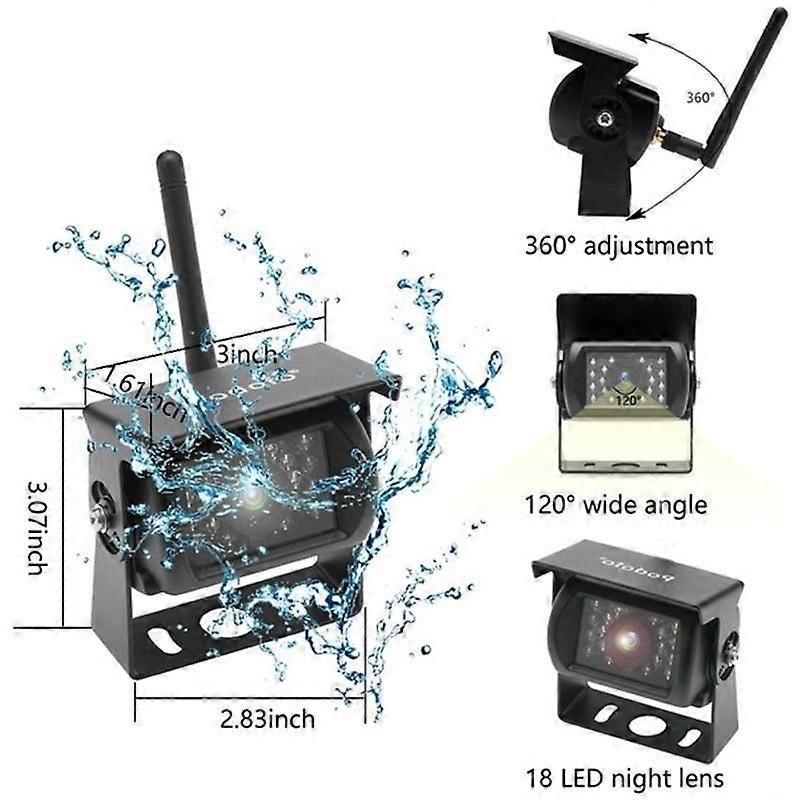 HD TFT LCD Car Rear View Waterproof Reversing Camera Night Vision Parking System For Truck RV Trailer RV Camper