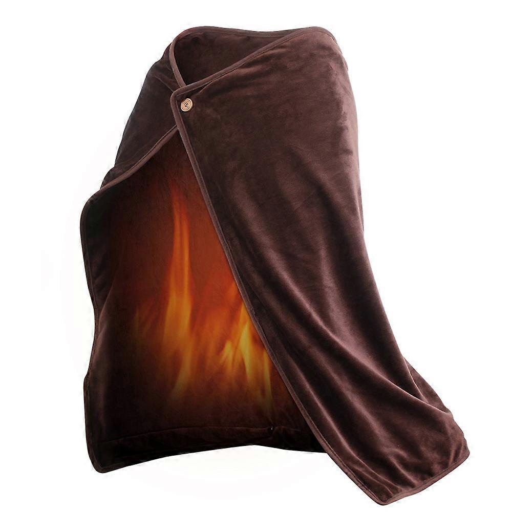 USB Electric Heated Blanket Soft Portable Heated Throw Winter Warm Shawl