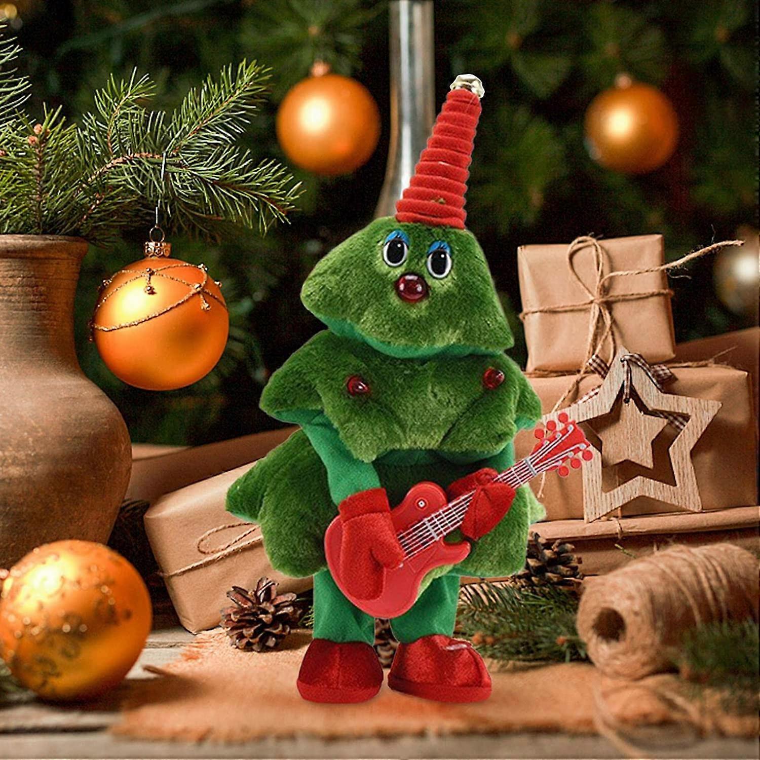 Cuddle Barn Rockin' Robbie Animated Christmas Tree Plush - Sings & Dances With Lights, Batteries Included (12 Inch) - View #5