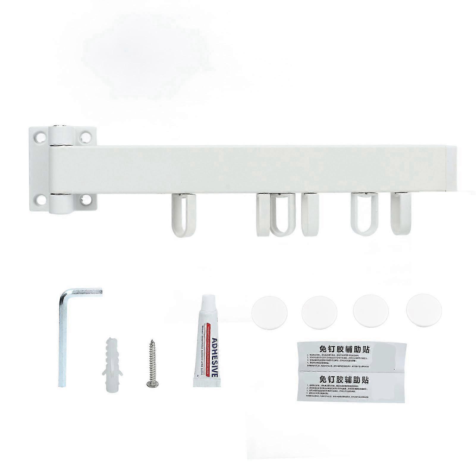 Retractable Wall Clothes Drying Rack - Space Saving and Rotating Ring Design