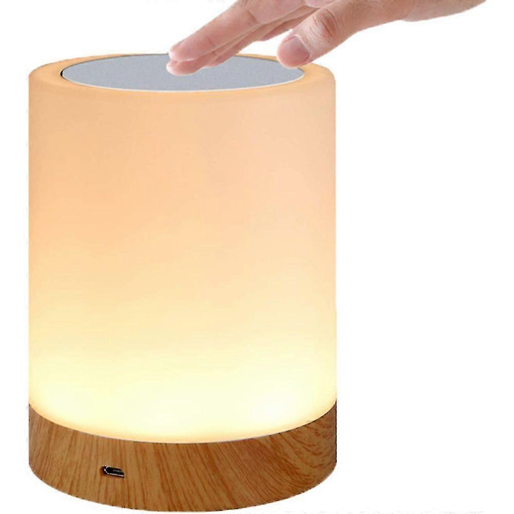 Led Touch Lamp For Bedroom, Living Room, Office - Bedside Lamp With Color Changing Rgb Sensor - Usb Charging Port
